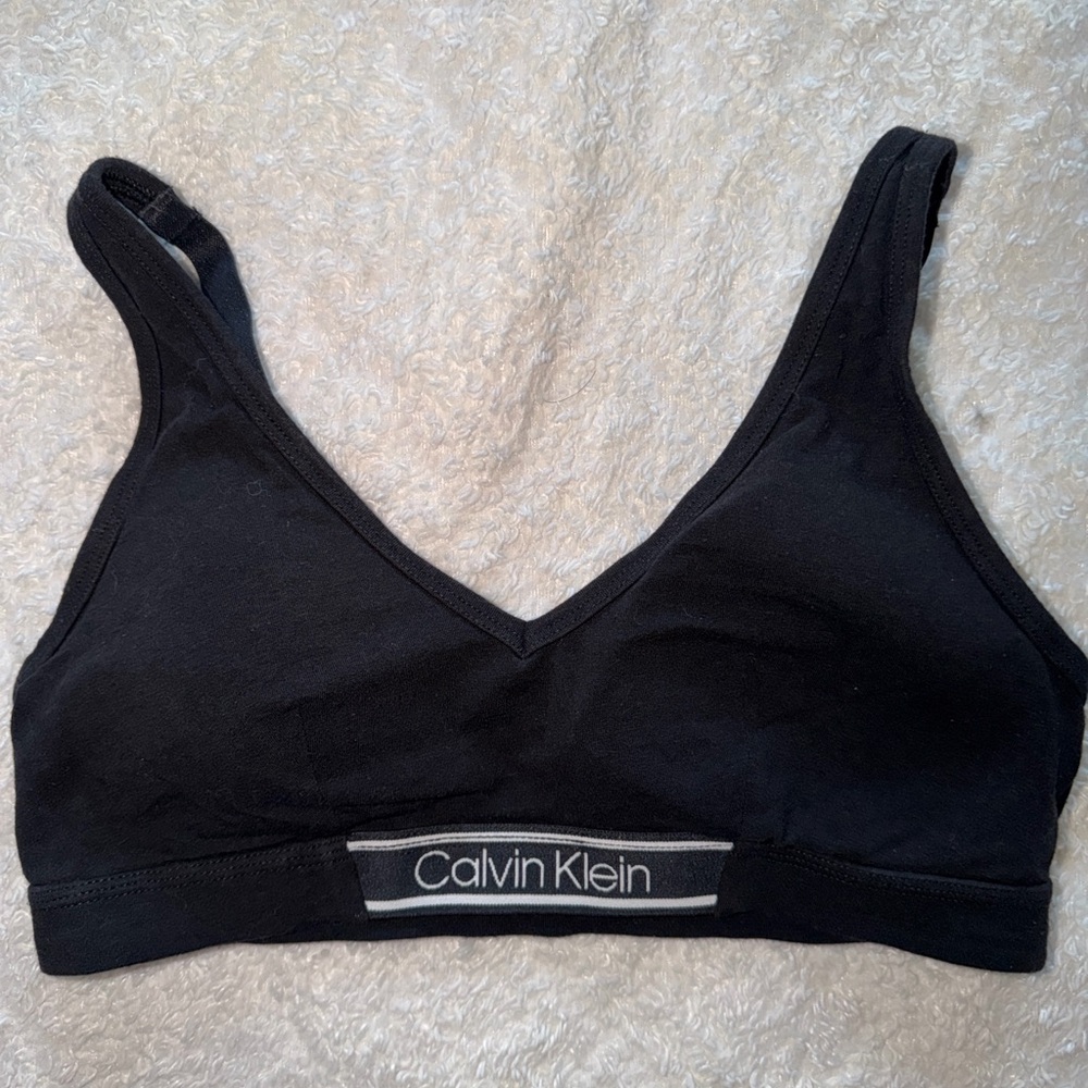 Calvin Klein Black V-Neck Bralette